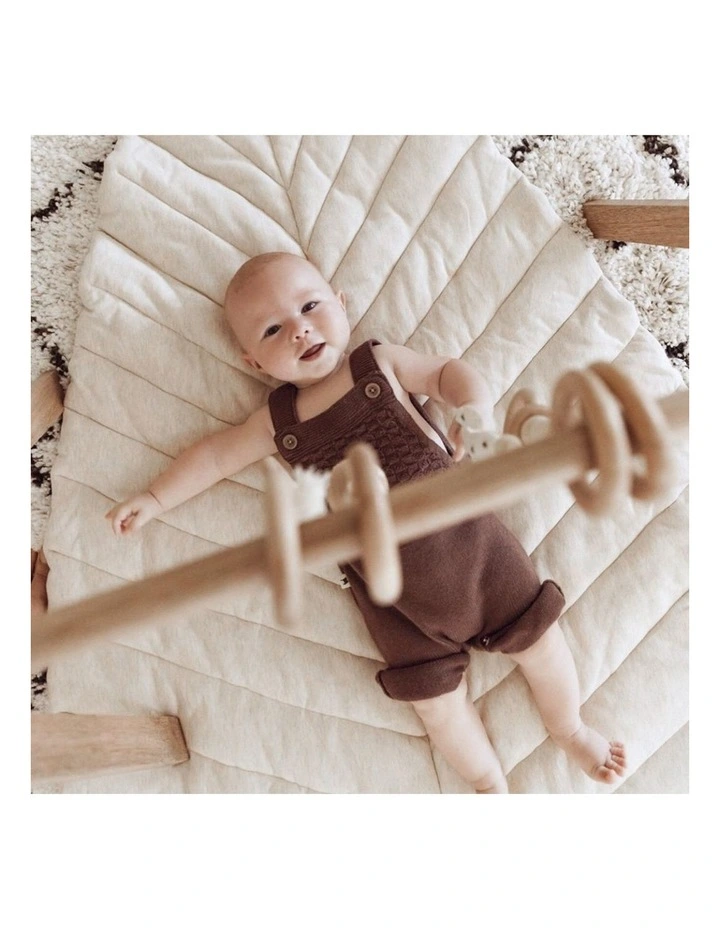 Leaf Cotton Play Mat Oat