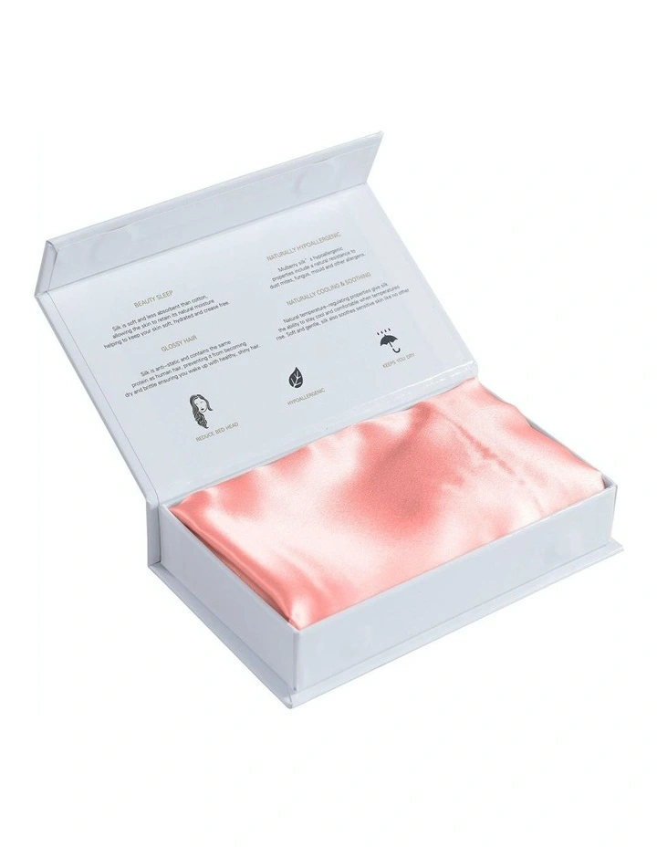 Mulberry Soft Silk Hypoallergenic Pillowcase Twin Pack 51x76cm in Blush