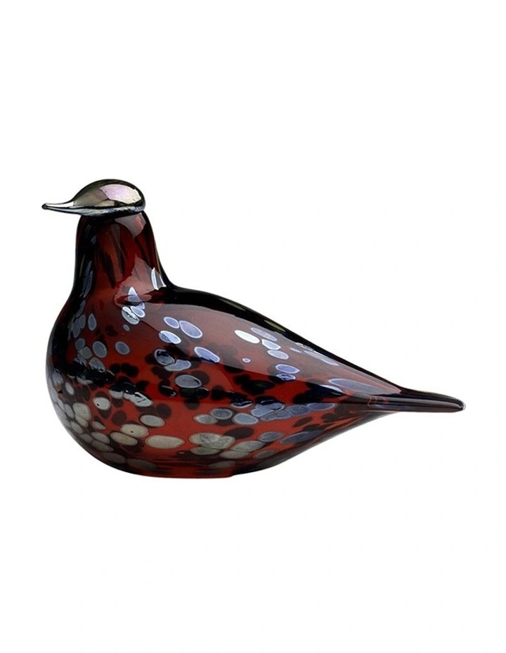 Oiva Toikkas Ruby Bird 12.5cm Glass Ornament Cranberry Red