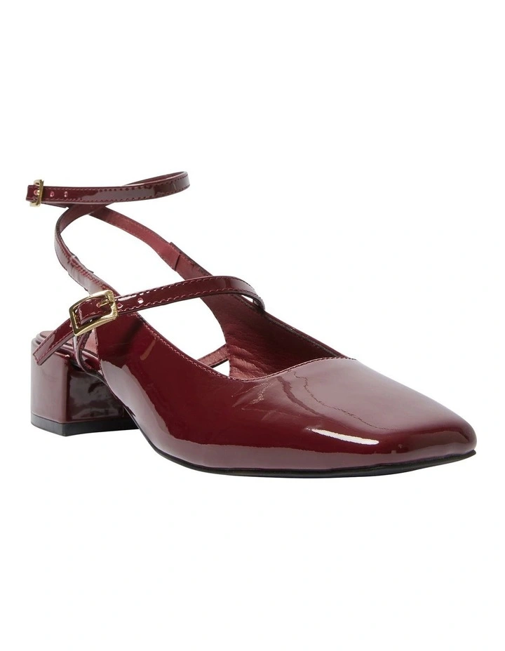 Melody Heeled Shoes in Cherry Patent