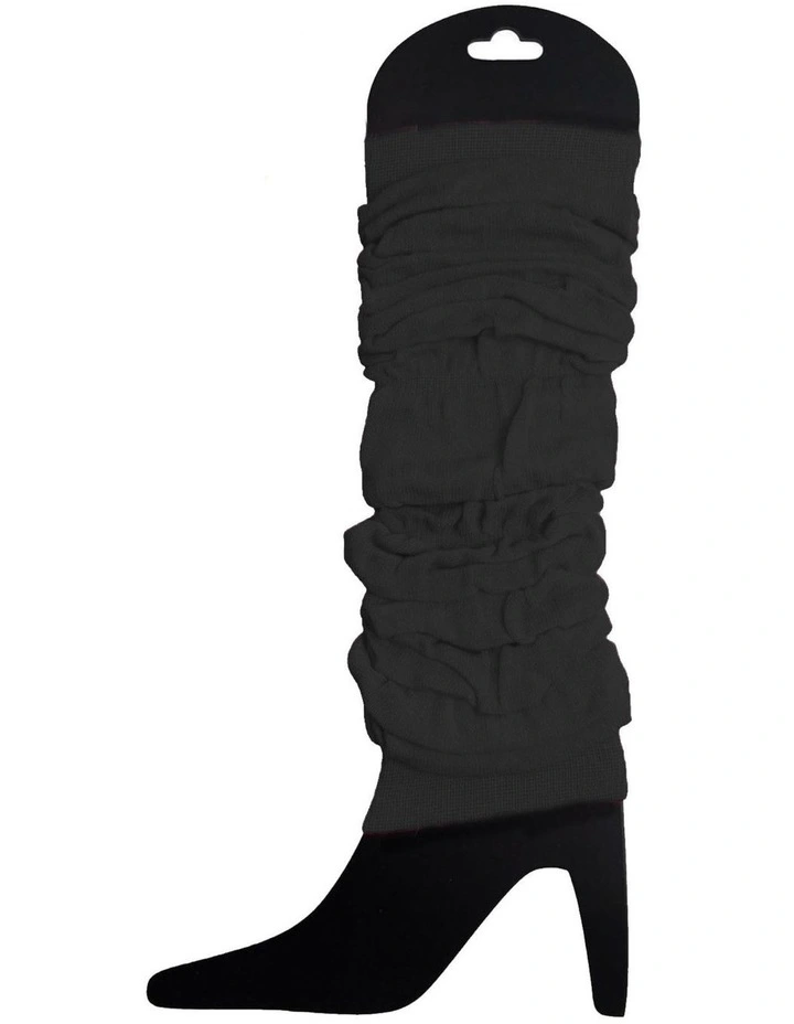 Knitted Leg Warmers 24-Pack in Black