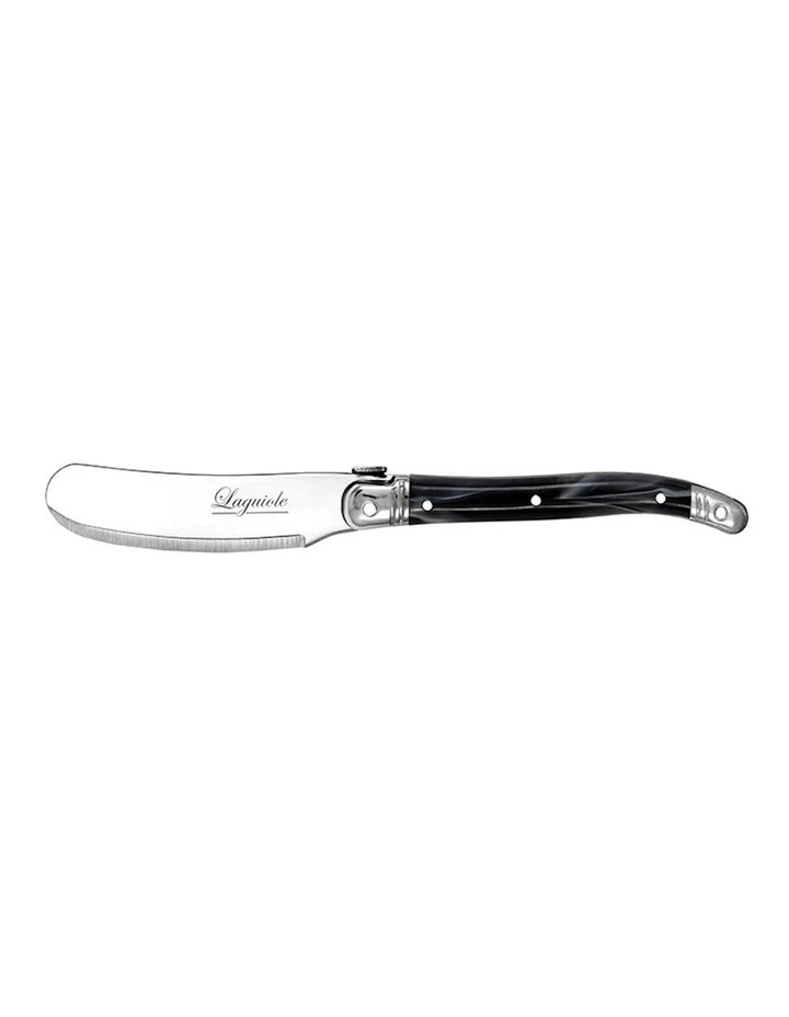 Stainless Steel Pate Knife 12 Pack 11.5cm in Marble Black