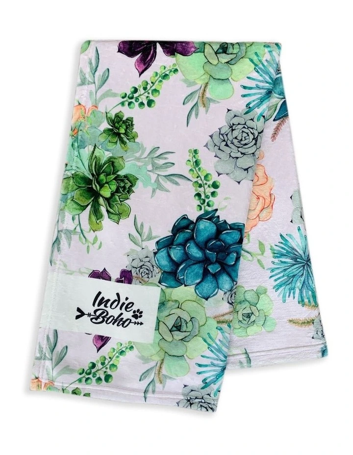 Succulent Medley Designer Pet Blanket