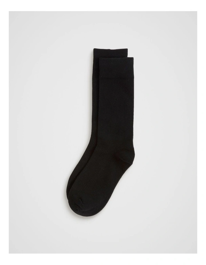 Wide Welt Boot Sock in Black