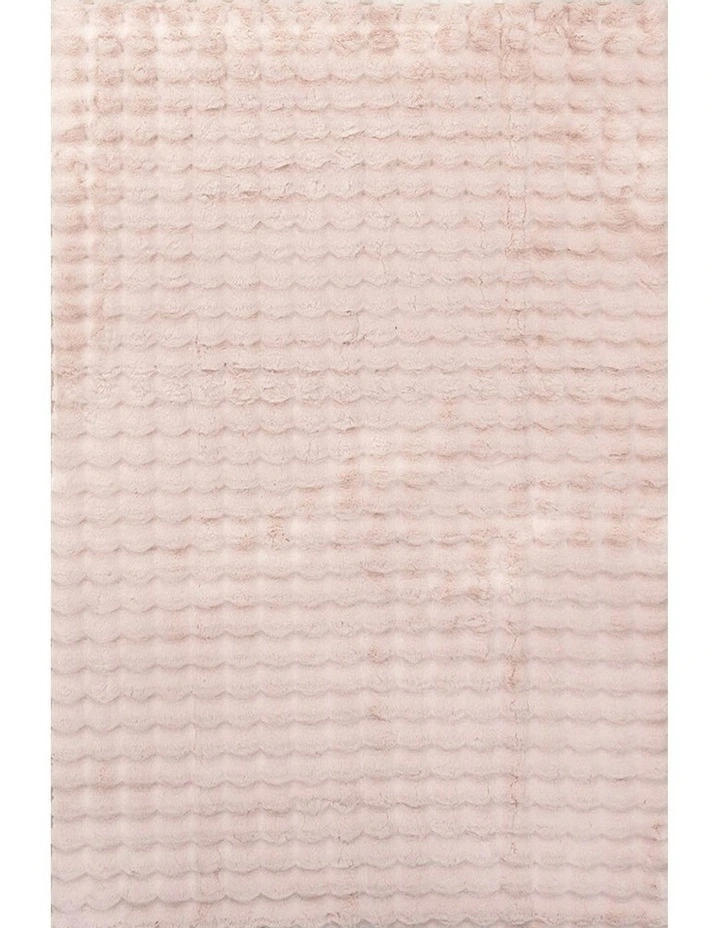 Bubble Machine Washable Rug in Blush