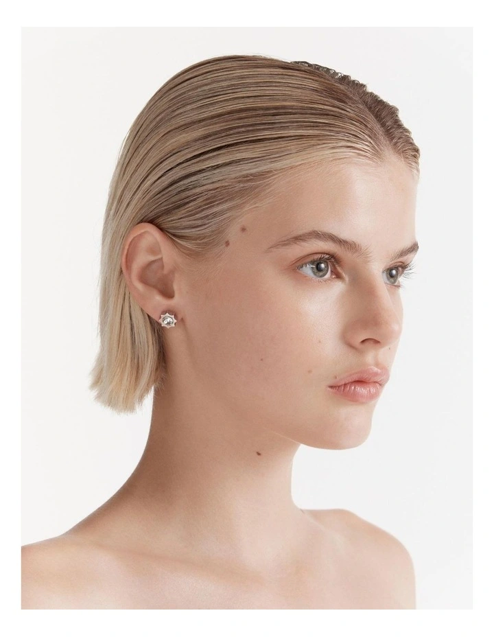 Remnants Stud Earrings in Silver