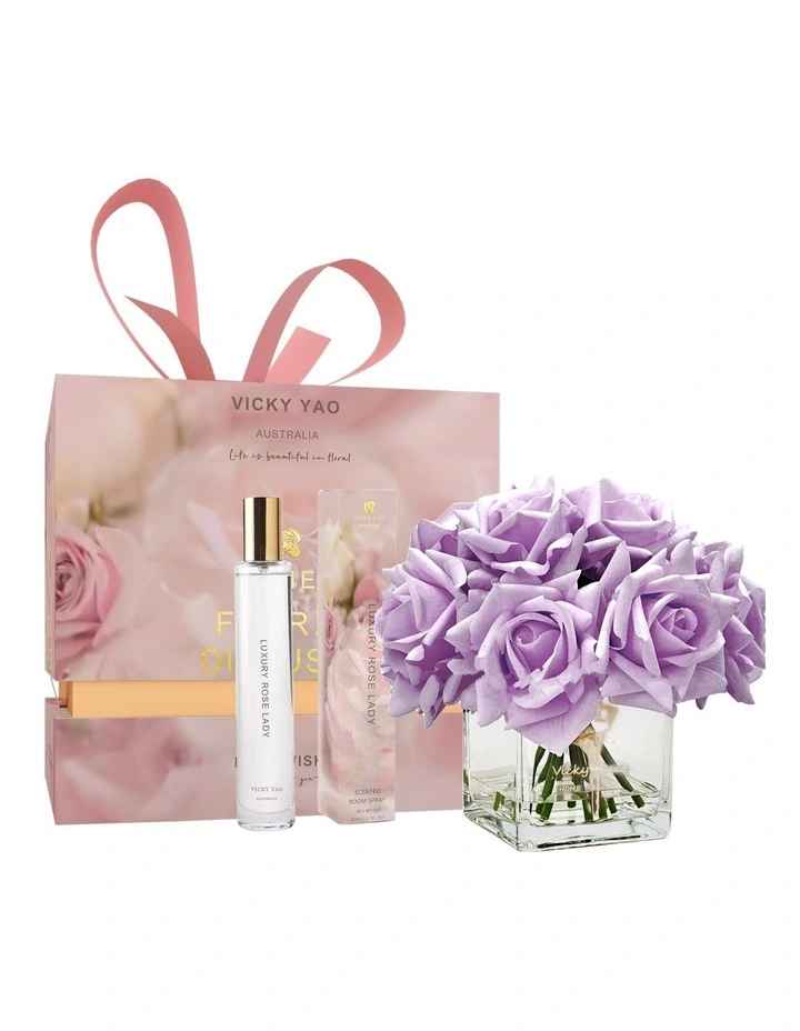 Violet Rose Floral Art