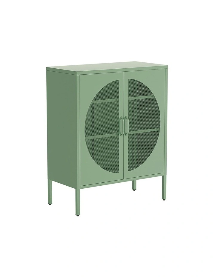 Buffet Sideboard Metal Cabinet in Elsa Green