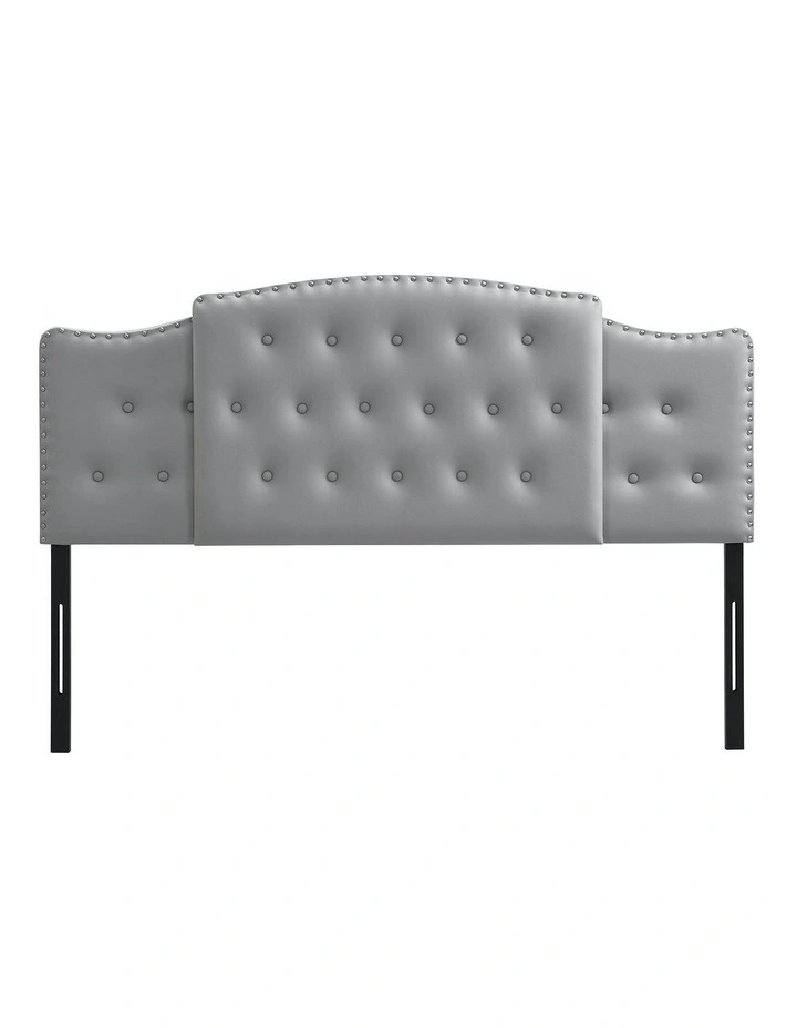 Upholstered Size 3 in 1 Headboard in Grey