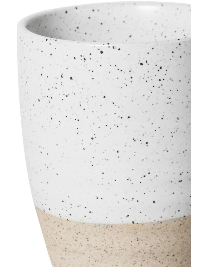 300ml Natural Home Latte Cup in White Speckle