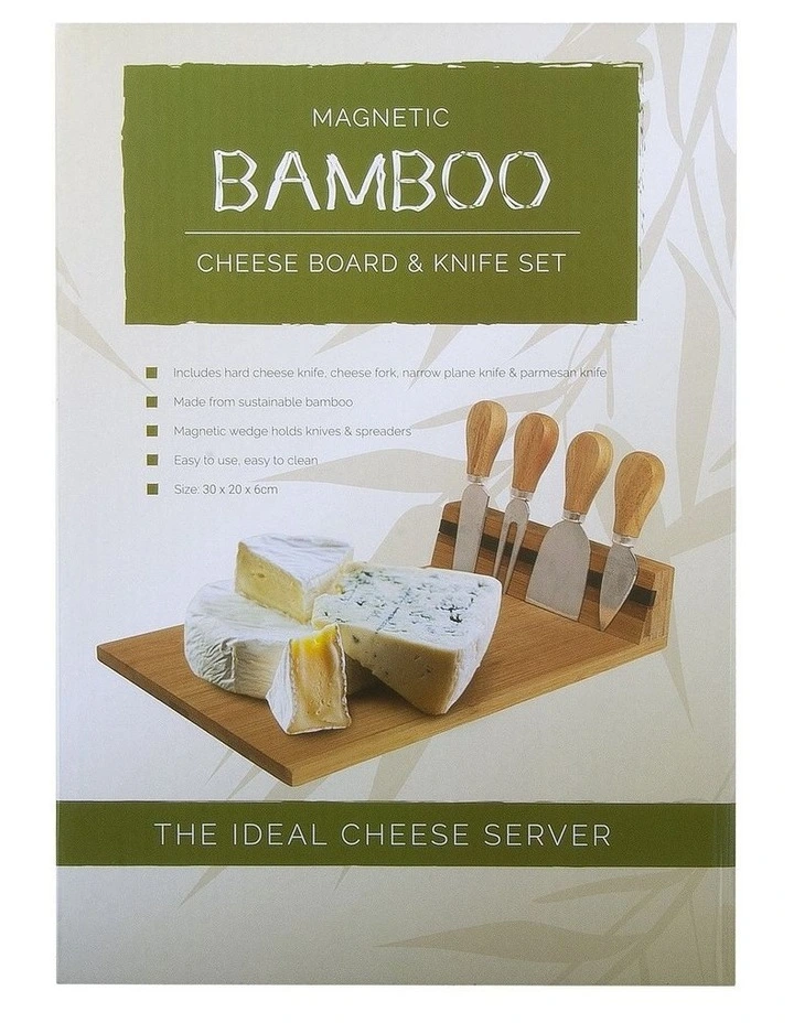 Bamboo Cheese Board And Knife Set
