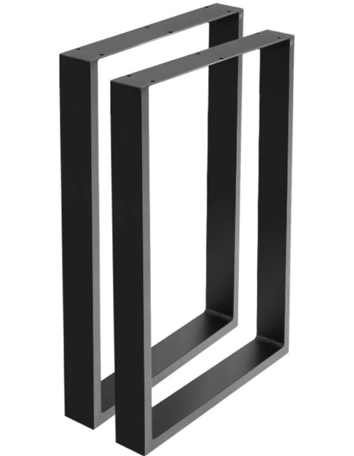 Coffee Dining Steel Table Legs 71x50cm Set of 2 In Black