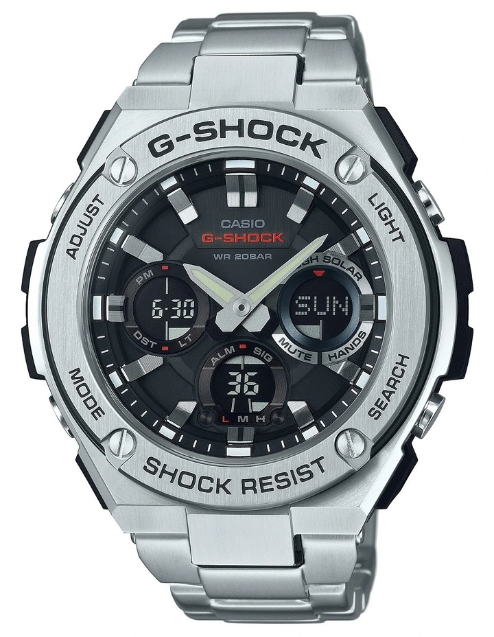 G Steel Series Silver Stainless Steel Digital Watch