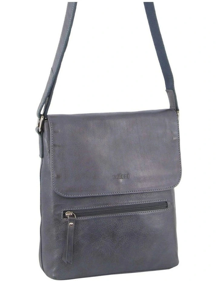 Nappa Leather Cross-Body Bag in Teal
