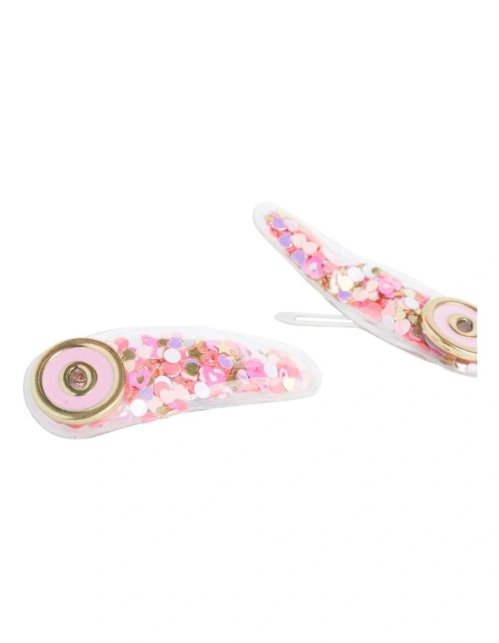 Initial "O" Confetti Snap Clips in Multi