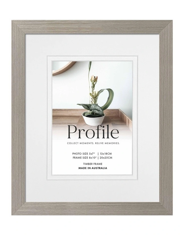 Australia Made Timber Photo Frame 8x10"/5x7" in Stone Ash