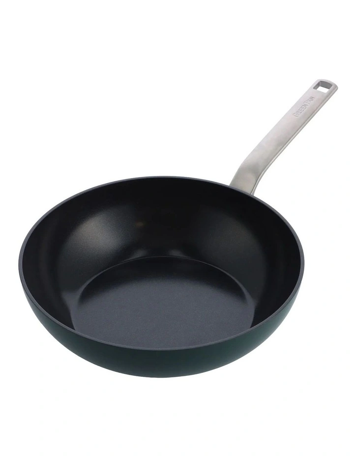 Evolution Open Wok 28cm in Pine Green