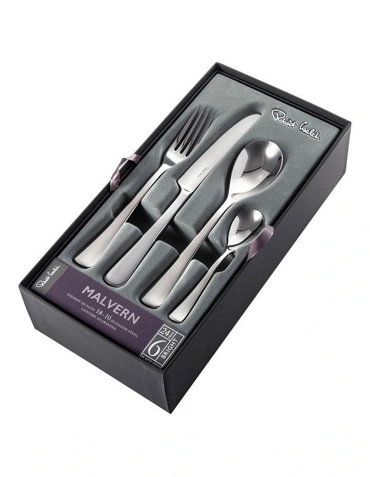 Malvern 24 Piece Cutlery Set Silver