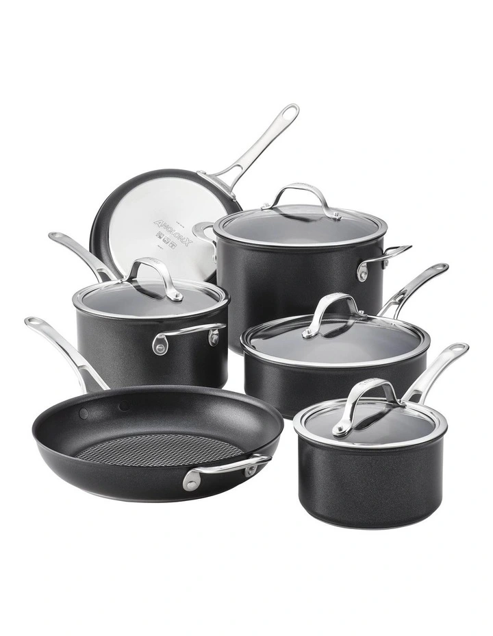Anolon X Hybrid Nonstick Induction 10 Piece Cookware Set in Black