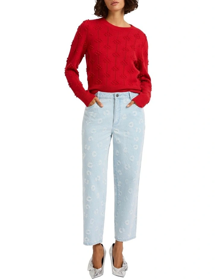 Millie Textured Merino Knit in Bad Blood