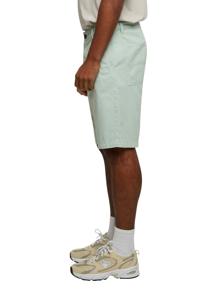 Organic Skater Chino Shorts in Frost Mint