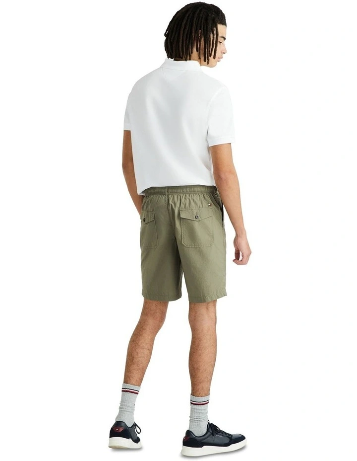 Brooklyn Poplin Pull On Short in Khaki