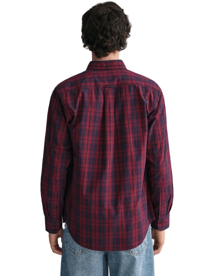 Regular Fit Plaid Archive Poplin Shirt in Plumped Red