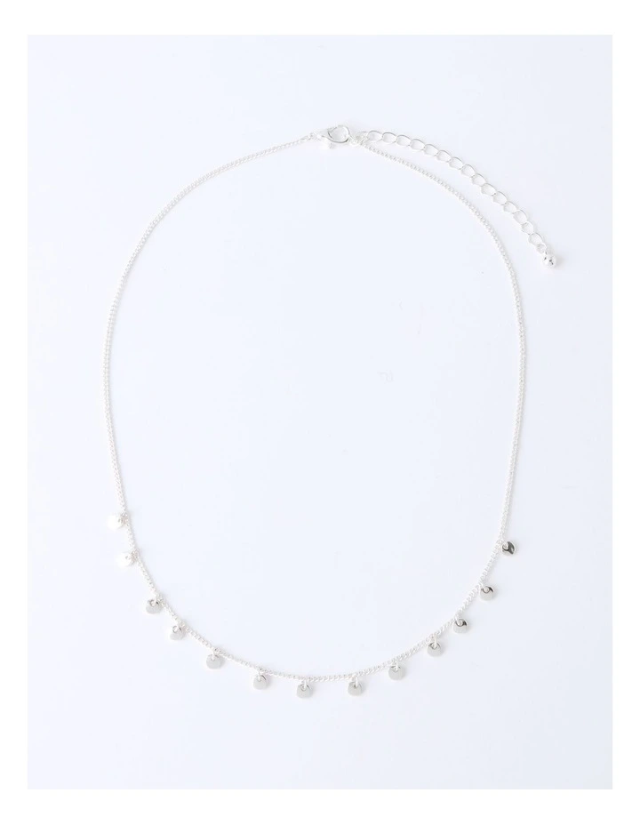 Mini Disc Necklace in Silver