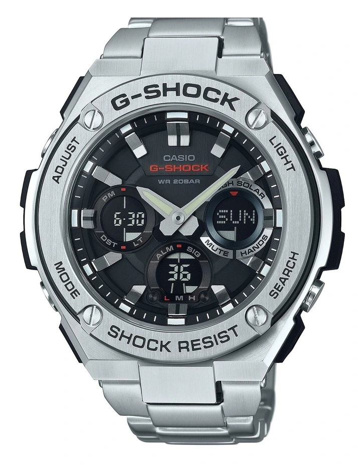 G Steel Series Silver Stainless Steel Digital Watch