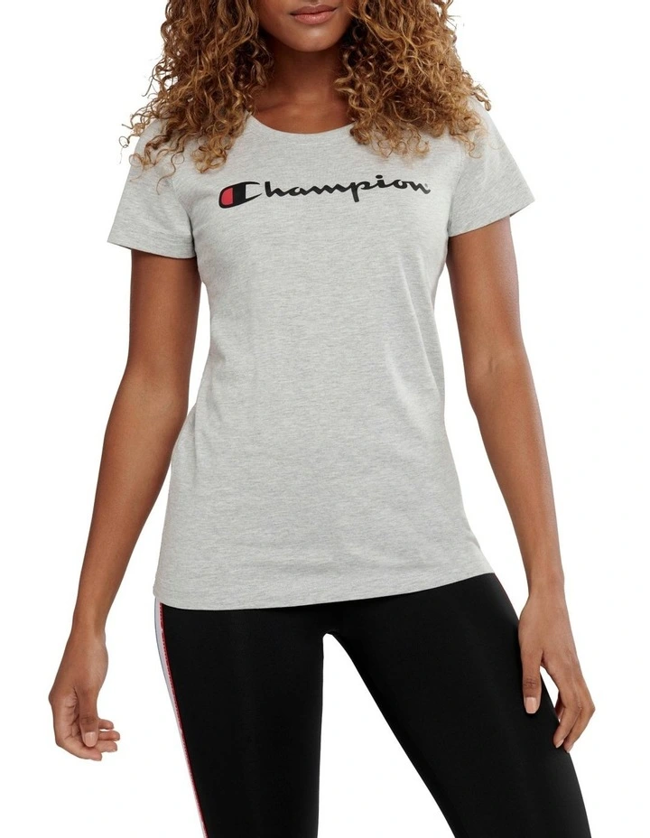 Champion Script Tee Grey