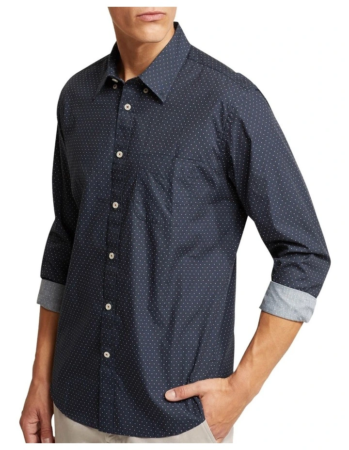 Portland Print Shirt in Blue