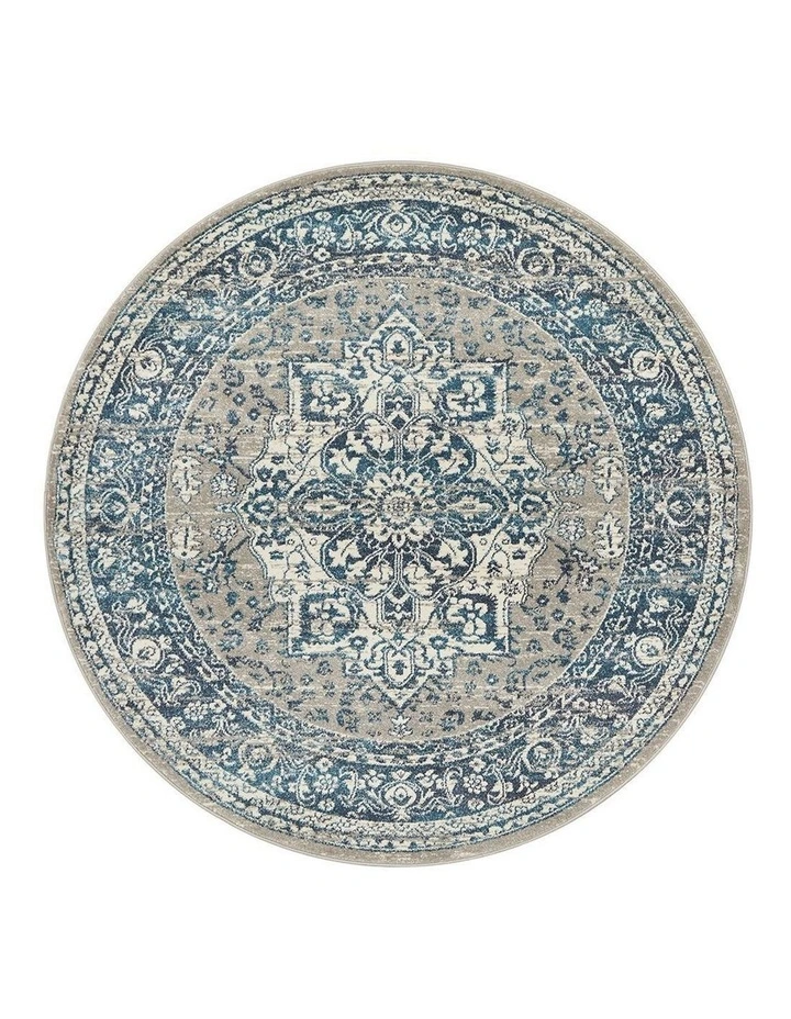 Babylon 207 Blue Round Rug