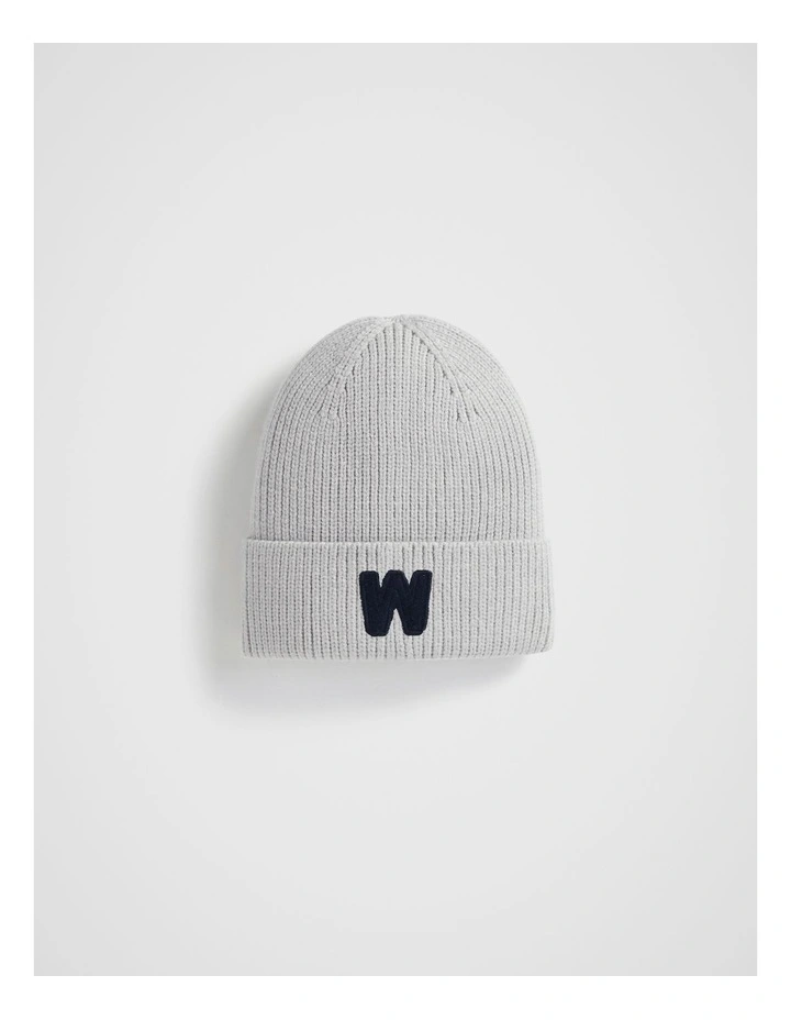 Rib Initial Beanie in Multi