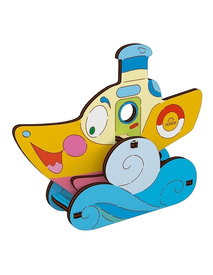 3D Colouring Steamboat 15 Piece Wooden Puzzle Kit (5+ Years)