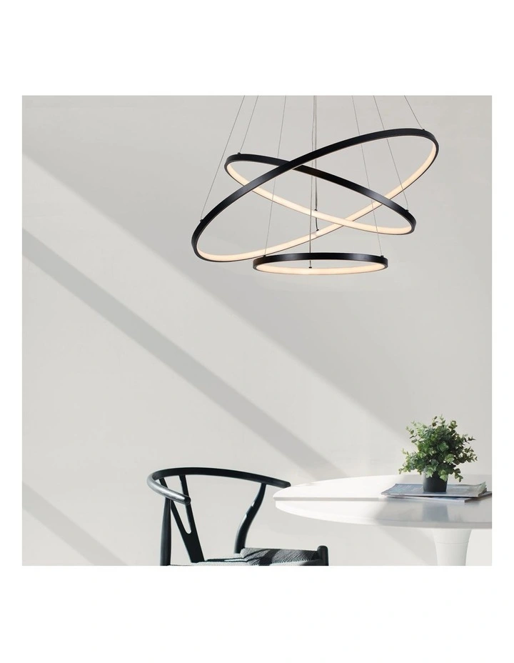 Trinity LED Pendant Light Large in Black
