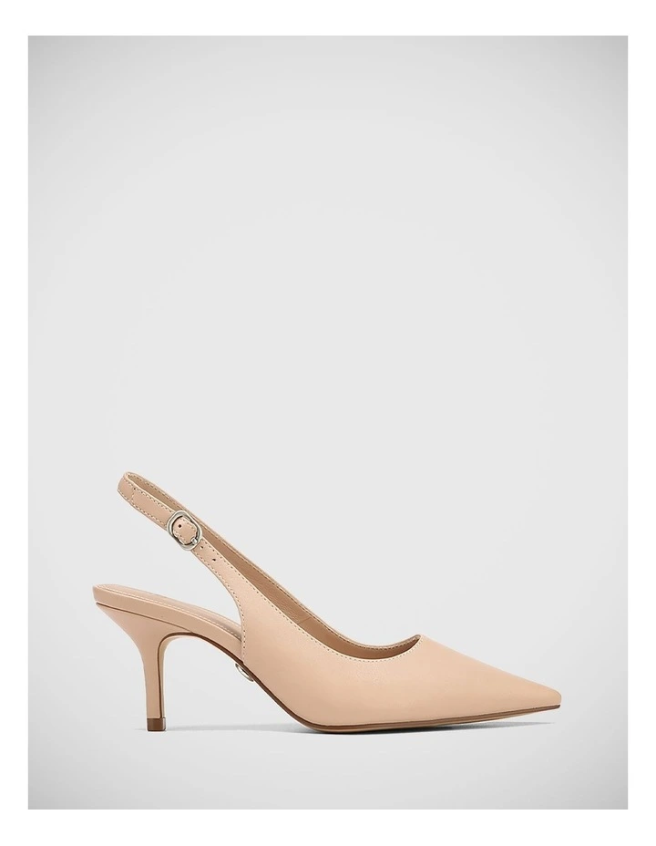 Leia Leather Heel in Vintage Pink