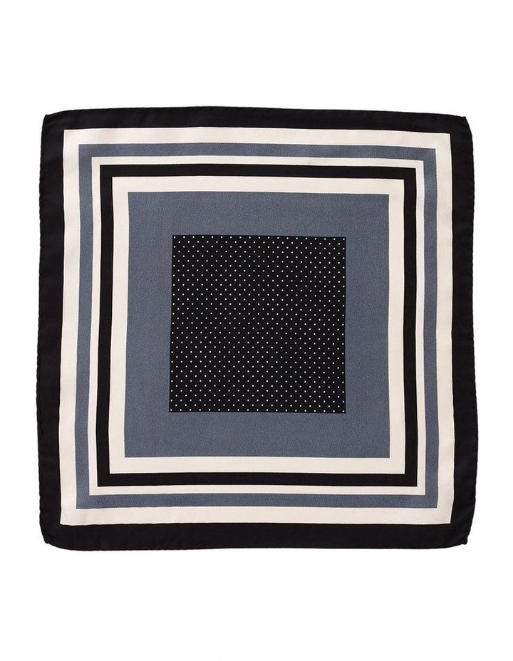 Squares Silk Pocket Square in Black
