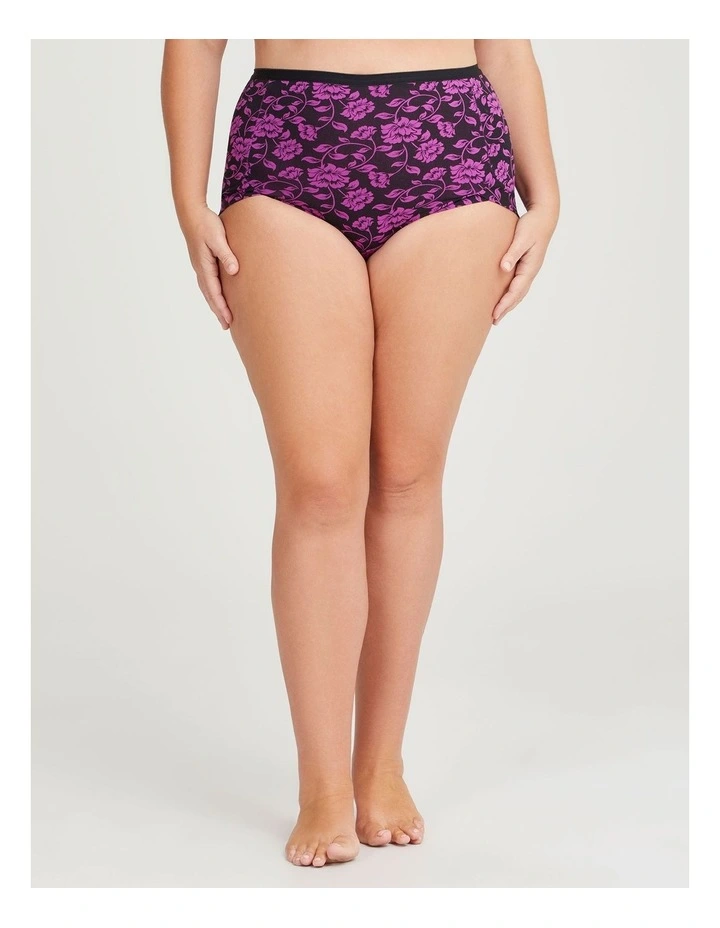 Eco Cotton Floral Briefs 2 Pack in Floral
