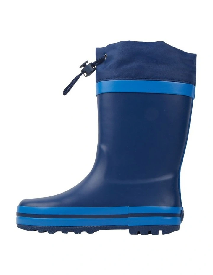 Wheels Gumboots in Navy Multi