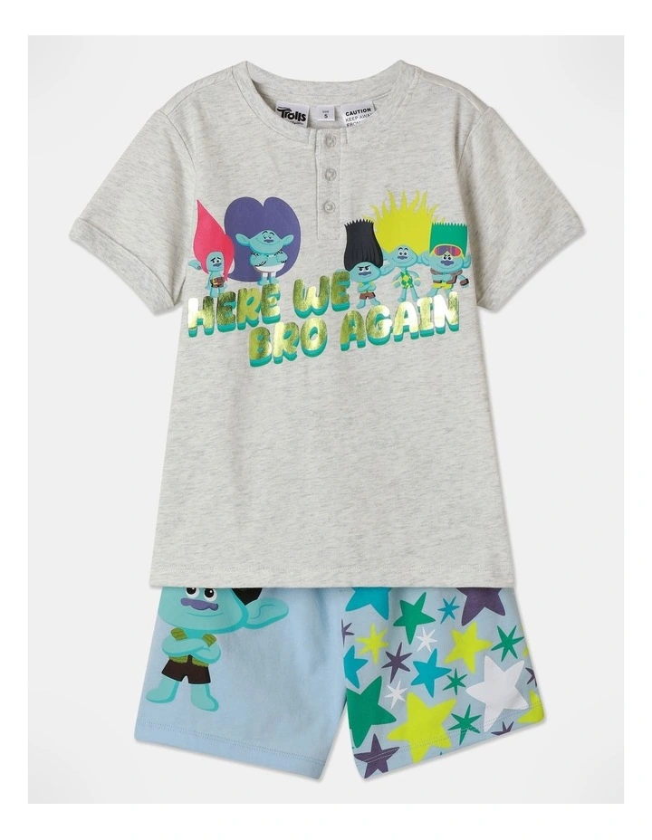 Trolls Pyjama in Grey Marle