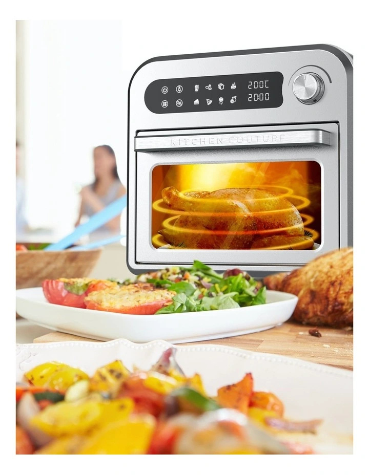 Compact Air Fryer Oven 10 Litre in Silver