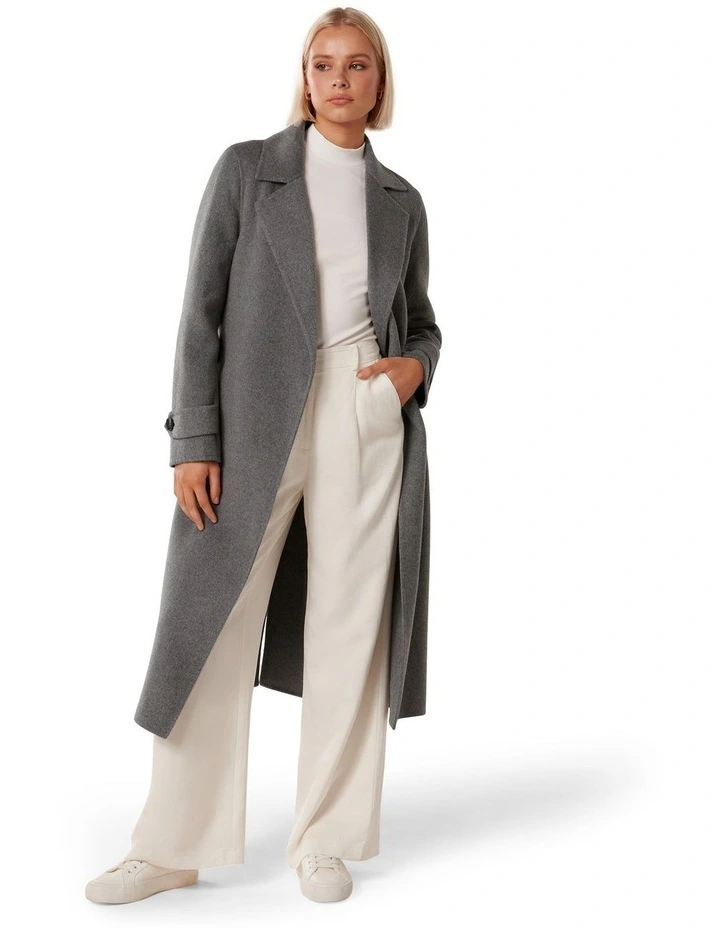 Eve Felled Coat in Charcoal