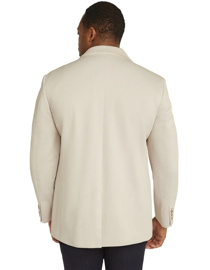 Charles Knit Stretch Blazer in Almond