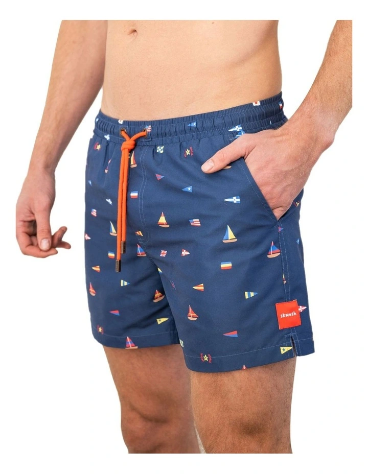 Nauti Buoy Swim Shorts in Navy