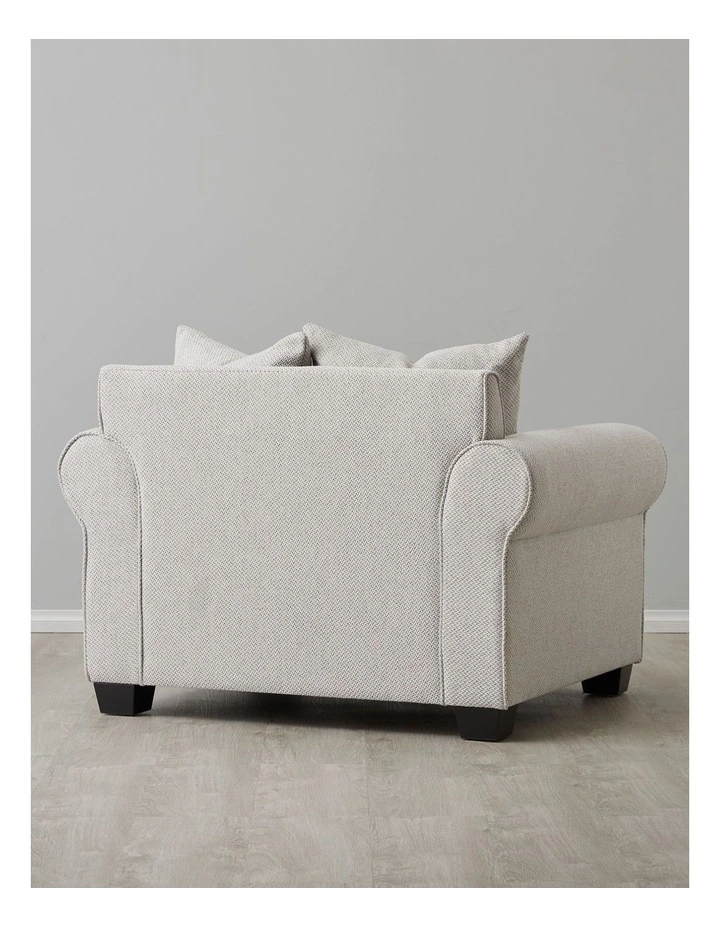 Laurie Fabric Single Seat Sofa in Oatmeal