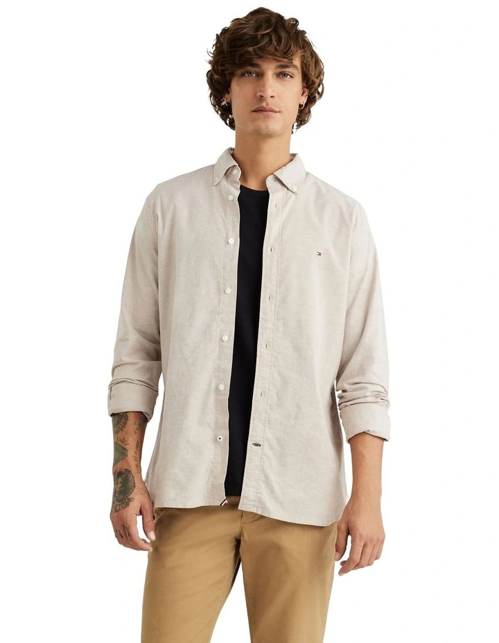 1985 Flex Oxford Long Sleeve Shirt in Brown