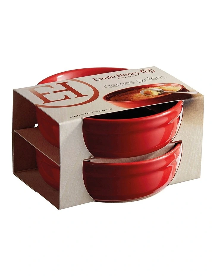 Creme Brulee Set of 2 in Burgundy