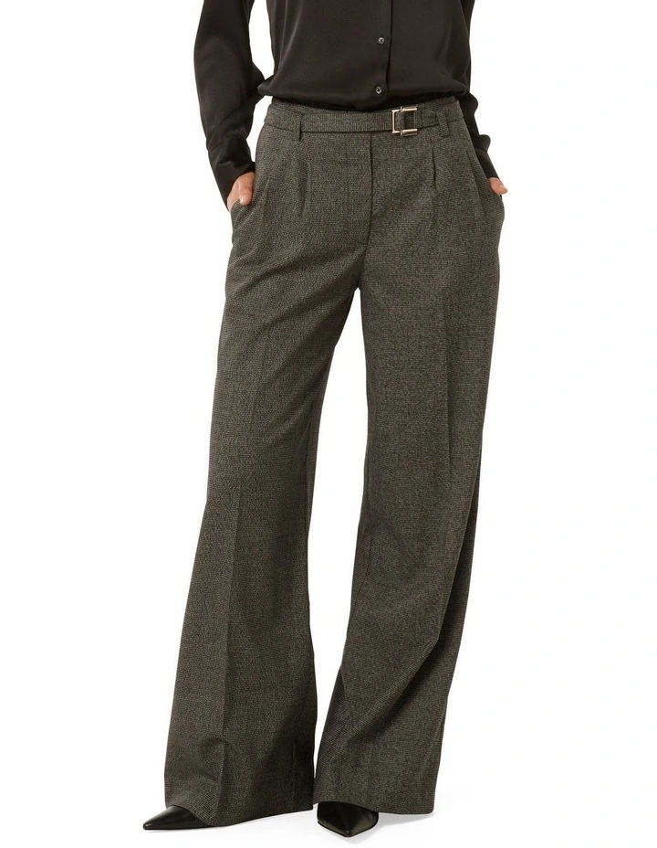 Charlie Belted Wide Leg Pants in Black