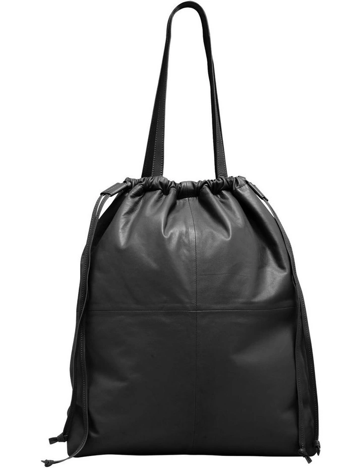 Misha Leather Tote Bag in Black