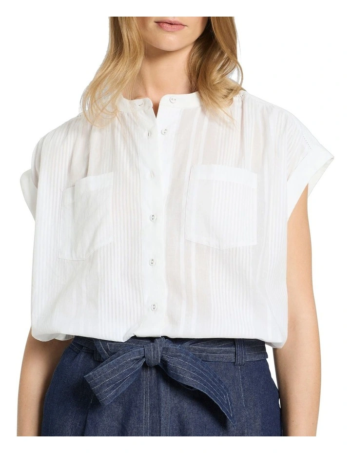 Sena Textured Top in White
